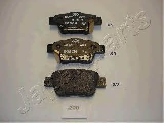 Japanparts PP-200AF Brake Pad Set, disc brake PP200AF: Buy near me in Poland at 2407.PL - Good price!