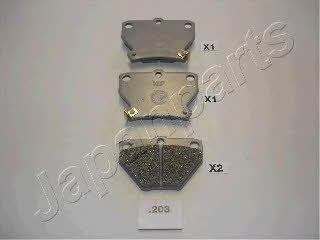 Japanparts PP-203AF Brake Pad Set, disc brake PP203AF: Buy near me in Poland at 2407.PL - Good price!