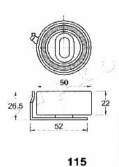 Japko 45115 Tensioner pulley, timing belt 45115: Buy near me in Poland at 2407.PL - Good price!