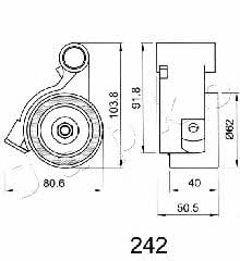 Japko 45242 Tensioner pulley, timing belt 45242: Buy near me at 2407.PL in Poland at an Affordable price!