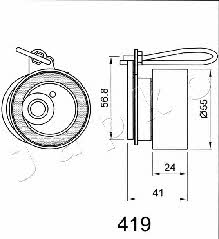 Japko 45419 Tensioner pulley, timing belt 45419: Buy near me in Poland at 2407.PL - Good price!