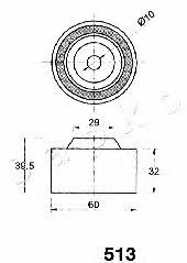 Japko 45513 Tensioner pulley, timing belt 45513: Buy near me in Poland at 2407.PL - Good price!