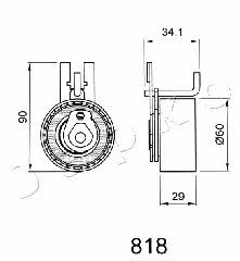 Japko 45818 Tensioner pulley, timing belt 45818: Buy near me in Poland at 2407.PL - Good price!