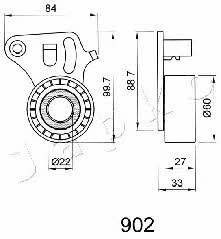 Japko 45902 Tensioner pulley, timing belt 45902: Buy near me in Poland at 2407.PL - Good price!