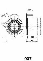 Japko 45907 Tensioner pulley, timing belt 45907: Buy near me in Poland at 2407.PL - Good price!