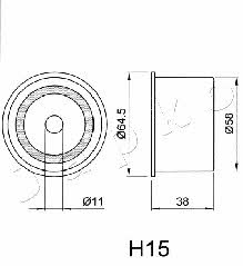 Japko 45H15 Tensioner pulley, timing belt 45H15: Buy near me in Poland at 2407.PL - Good price!