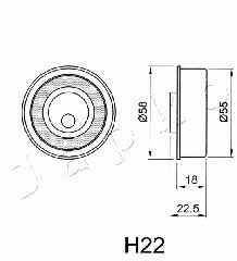 Japko 45H22 Tensioner pulley, timing belt 45H22: Buy near me in Poland at 2407.PL - Good price!