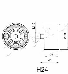 Japko 45H24 Tensioner pulley, timing belt 45H24: Buy near me in Poland at 2407.PL - Good price!