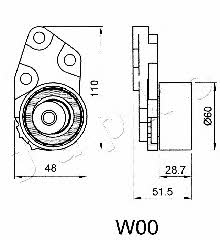 Japko 45W00 Tensioner pulley, timing belt 45W00: Buy near me in Poland at 2407.PL - Good price!