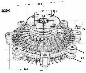 Japko 36K01 Viscous coupling assembly 36K01: Buy near me in Poland at 2407.PL - Good price!