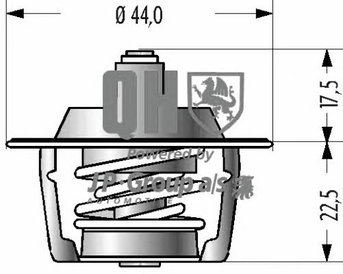 Jp Group 4114602119 Thermostat, coolant 4114602119: Buy near me at 2407.PL in Poland at an Affordable price!