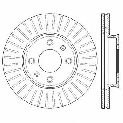 Jurid/Bendix 562554JC Front brake disc ventilated 562554JC: Buy near me in Poland at 2407.PL - Good price!