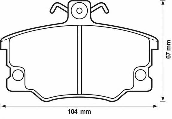 Jurid/Bendix 571309J Brake Pad Set, disc brake 571309J: Buy near me in Poland at 2407.PL - Good price!