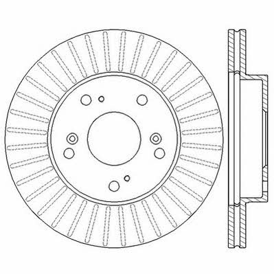 Jurid/Bendix 562548JC Front brake disc ventilated 562548JC: Buy near me in Poland at 2407.PL - Good price!