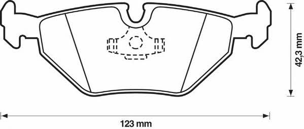 Jurid/Bendix 571387D Brake Pad Set, disc brake 571387D: Buy near me in Poland at 2407.PL - Good price!