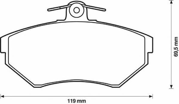 Jurid/Bendix 571969J-AS Brake Pad Set, disc brake 571969JAS: Buy near me in Poland at 2407.PL - Good price!