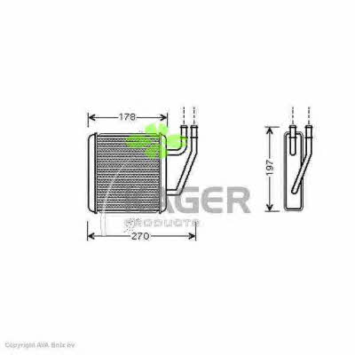 Kager 32-0348 Heat exchanger, interior heating 320348: Buy near me in Poland at 2407.PL - Good price!