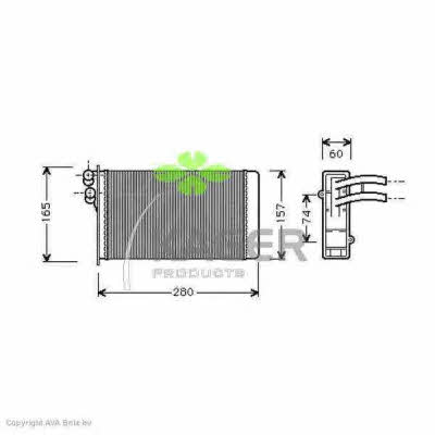 Kager 32-0003 Радіатор опалювача салону 320003: Приваблива ціна - Купити у Польщі на 2407.PL!