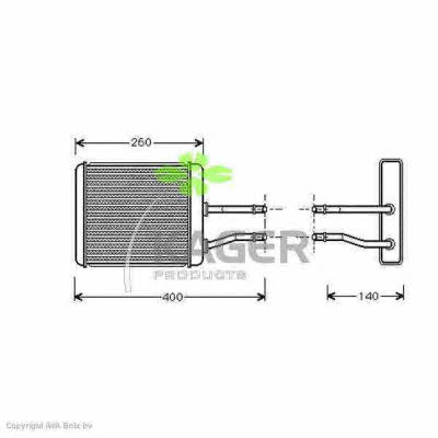 Kager 32-0006 Heat exchanger, interior heating 320006: Buy near me in Poland at 2407.PL - Good price!