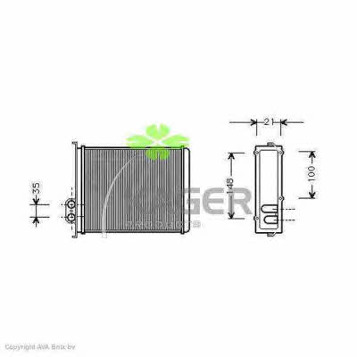 Kager 32-0129 Heat exchanger, interior heating 320129: Buy near me in Poland at 2407.PL - Good price!