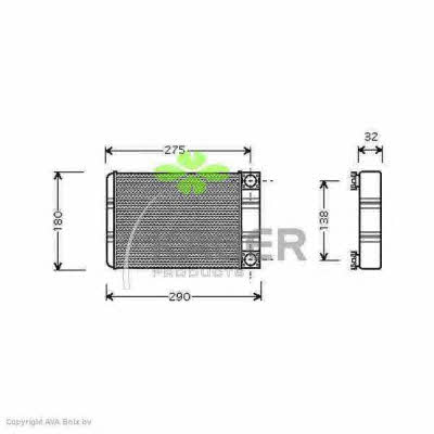 Kager 32-0220 Heat exchanger, interior heating 320220: Buy near me in Poland at 2407.PL - Good price!