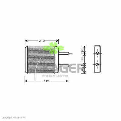 Kager 32-0224 Heat exchanger, interior heating 320224: Buy near me in Poland at 2407.PL - Good price!