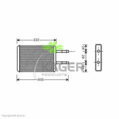 Kager 32-0307 Heat exchanger, interior heating 320307: Buy near me in Poland at 2407.PL - Good price!