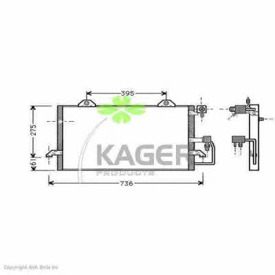 Kager 94-5005 Радиатор кондиционера (Конденсатор) 945005: Отличная цена - Купить в Польше на 2407.PL!