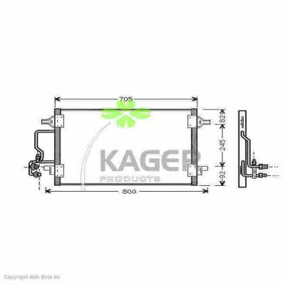 Kager 94-5010 Радиатор кондиционера (Конденсатор) 945010: Отличная цена - Купить в Польше на 2407.PL!