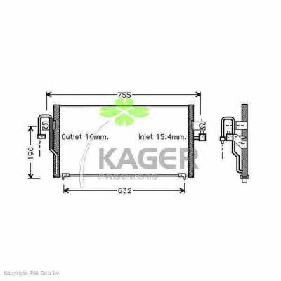 Kager 94-5084 Радиатор кондиционера (Конденсатор) 945084: Отличная цена - Купить в Польше на 2407.PL!