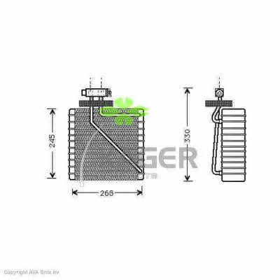 Kager 94-5128 Air conditioner evaporator 945128: Buy near me in Poland at 2407.PL - Good price!