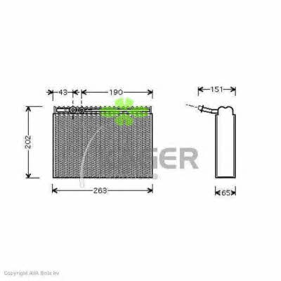 Kager 94-5304 Air conditioner evaporator 945304: Buy near me in Poland at 2407.PL - Good price!