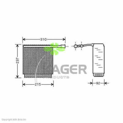 Kager 94-5636 Air conditioner evaporator 945636: Buy near me in Poland at 2407.PL - Good price!