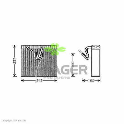Kager 94-5677 Air conditioner evaporator 945677: Buy near me in Poland at 2407.PL - Good price!