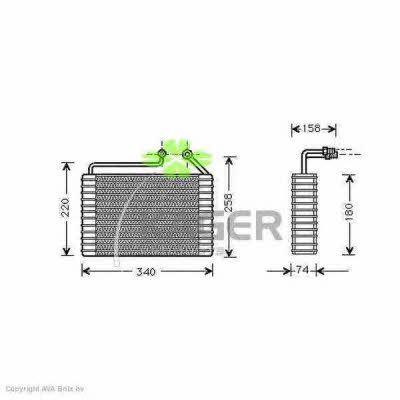 Kager 94-5709 Air conditioner evaporator 945709: Buy near me in Poland at 2407.PL - Good price!