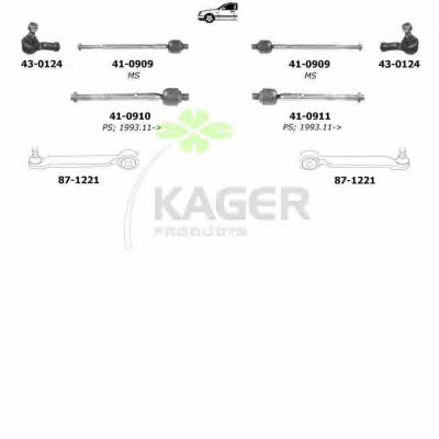 Kager 80-0068 Подвеска колеса 800068: Купить в Польше - Отличная цена на 2407.PL!