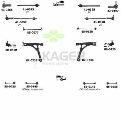  80-0291 Wheel suspension 800291: Buy near me in Poland at 2407.PL - Good price!