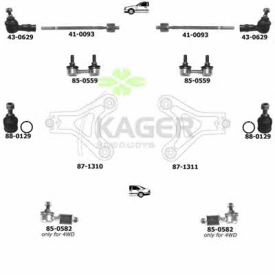 Kager 80-0301 Подвеска колеса 800301: Купить в Польше - Отличная цена на 2407.PL!