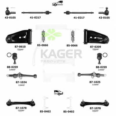 Kager 80-0463 Wheel suspension 800463: Buy near me at 2407.PL in Poland at an Affordable price!