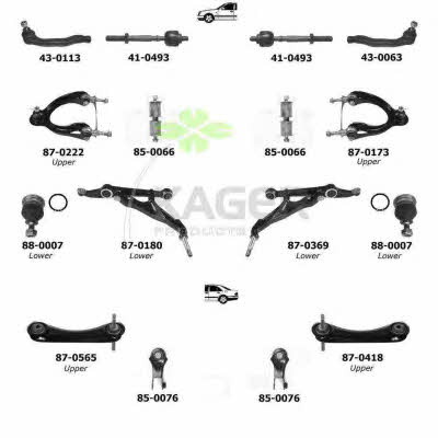 Kager 80-0534 Wheel suspension 800534: Buy near me at 2407.PL in Poland at an Affordable price!