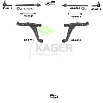 Kager 80-0605 Wheel suspension 800605: Buy near me at 2407.PL in Poland at an Affordable price!