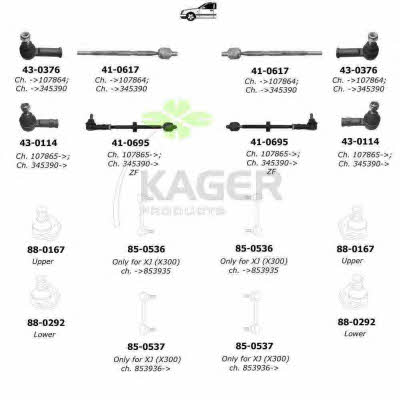 Kager 80-0645 Wheel suspension 800645: Buy near me at 2407.PL in Poland at an Affordable price!