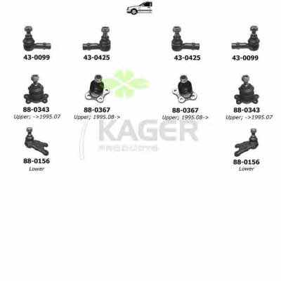 Kager 80-0723 Wheel suspension 800723: Buy near me at 2407.PL in Poland at an Affordable price!