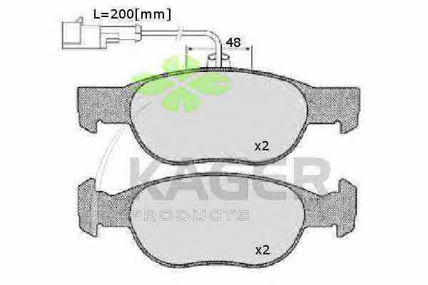Kager 35-0015 Brake Pad Set, disc brake 350015: Buy near me in Poland at 2407.PL - Good price!