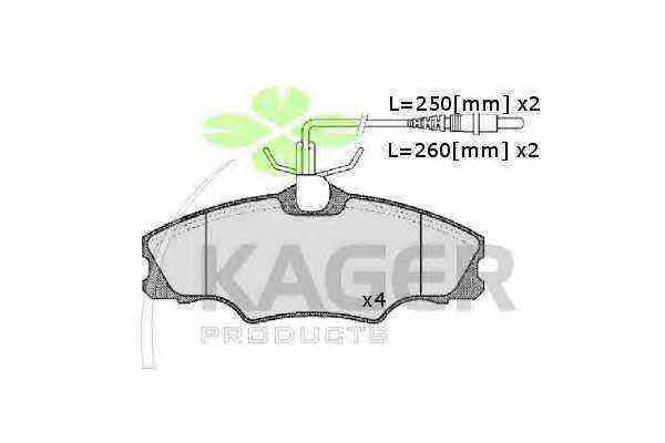 Kager 35-0033 Brake Pad Set, disc brake 350033: Buy near me in Poland at 2407.PL - Good price!