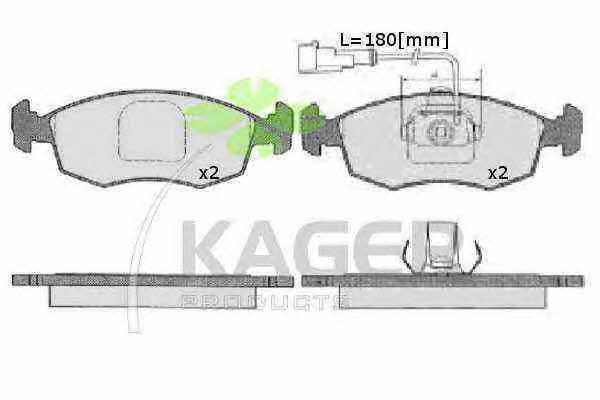 Kager 35-0143 Brake Pad Set, disc brake 350143: Buy near me in Poland at 2407.PL - Good price!