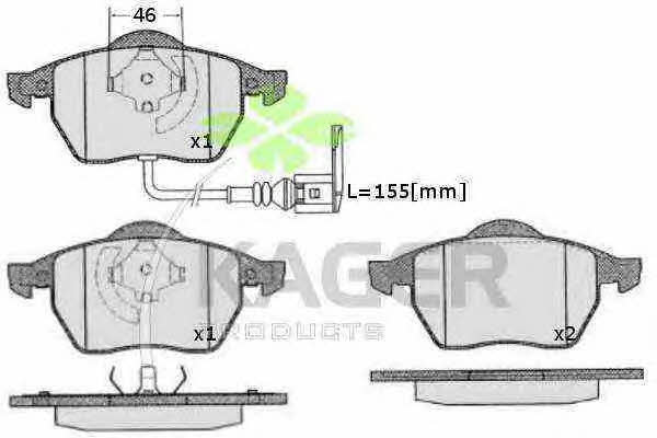 Kager 35-0216 Brake Pad Set, disc brake 350216: Buy near me in Poland at 2407.PL - Good price!