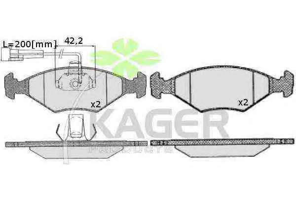 Kager 35-0223 Brake Pad Set, disc brake 350223: Buy near me in Poland at 2407.PL - Good price!