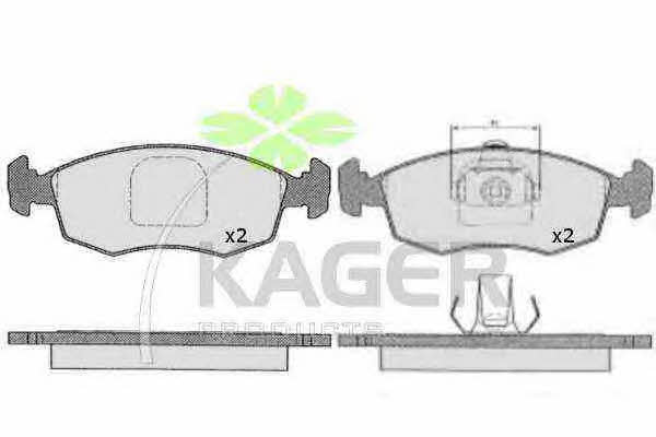 Kager 35-0232 Brake Pad Set, disc brake 350232: Buy near me in Poland at 2407.PL - Good price!