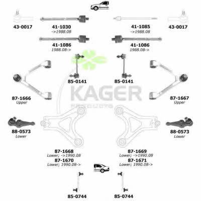 Kager 80-1030 Подвеска колеса 801030: Купить в Польше - Отличная цена на 2407.PL!